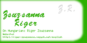 zsuzsanna riger business card